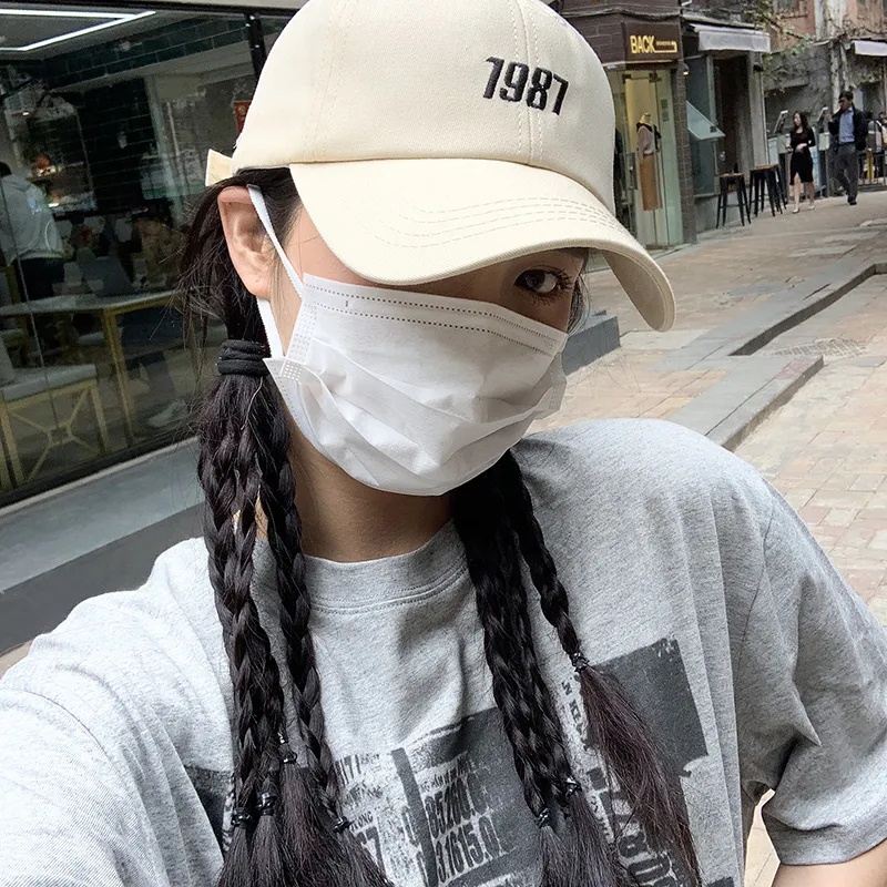 Nón lưỡi trai Pure Cube thêu 1987 thời trang Hàn Quốc dành cho nữ