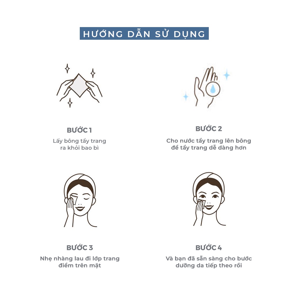 Bông tẩy trang cotton pad 120 miếng Emily BTT08 | BigBuy360 - bigbuy360.vn