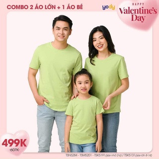 Combo 3 áo thun YODY chất liệu cotton USA thoáng mát thấm hút mồ hôi chính hãng