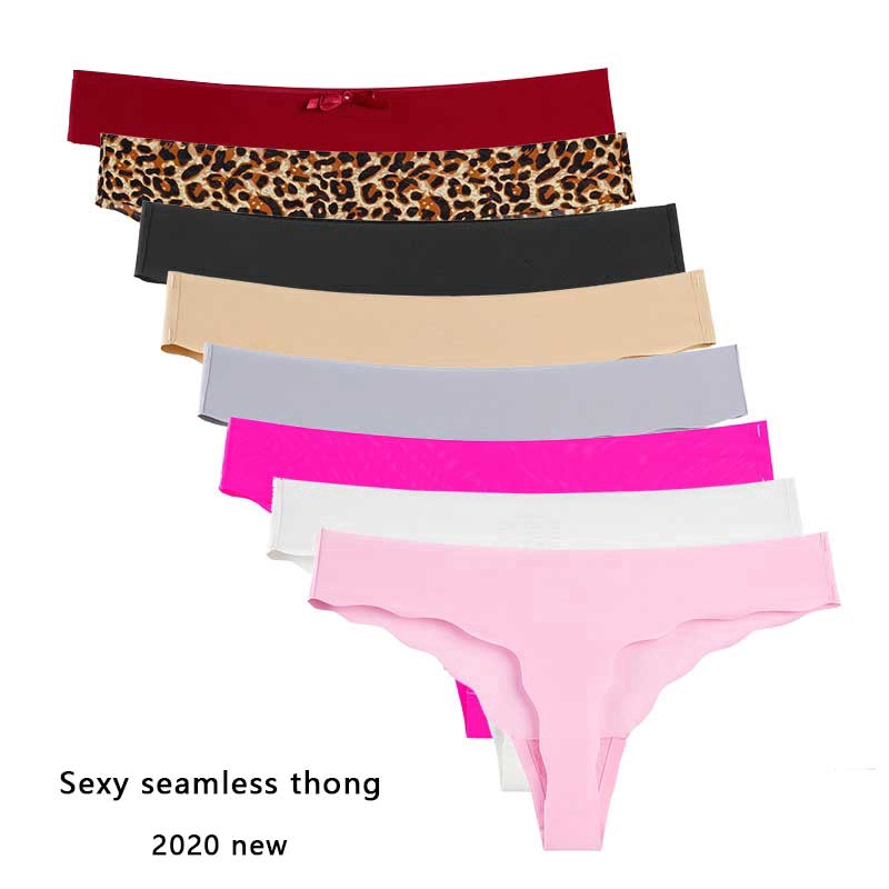 AOFEIQIKE Quần lót lọt khe vải lụa không viền đũng quần hút ẩm cho nữ S-XXL