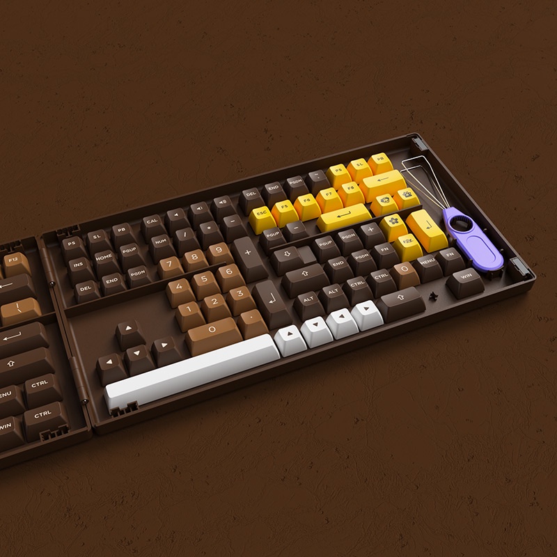 [Mã 33ELSALE hoàn 7% đơn 300K] Set keycap AKKO Chocolate (PBT Double-Shot/ASA profile/178 nút)