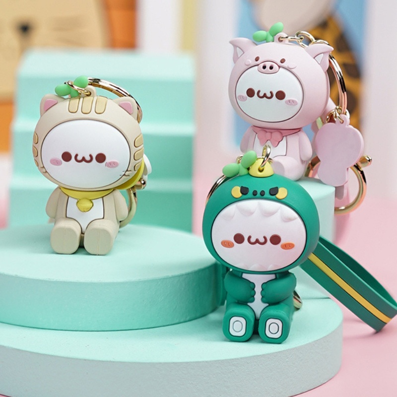 Móc Treo Điện Thoại Bằng Silicon Họa Tiết Hoạt Hình Dễ Thương Kích Thước 10x6.6cm