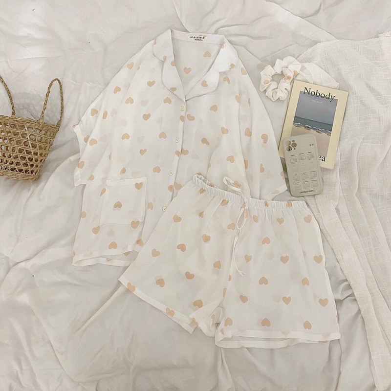 Set pijama in hình, bộ ngủ in hình