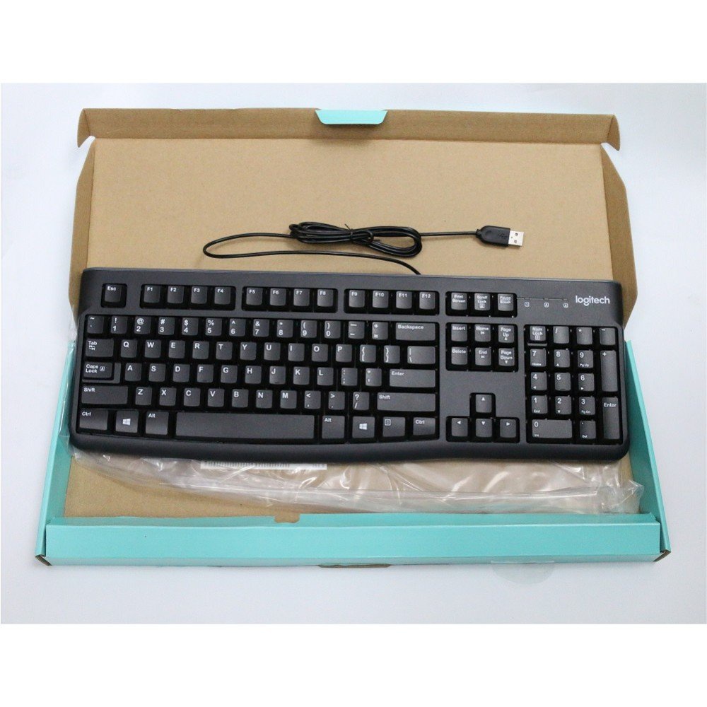 Phím có dây Logitech K120, Phím Logitech hàng chính hãng bảo hành 36 tháng