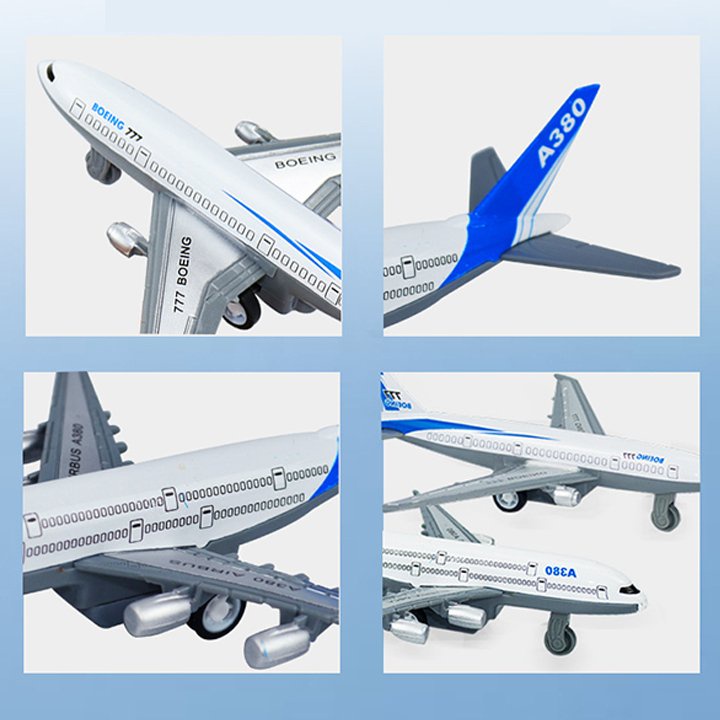 Đồ chơi mô hình máy bay dân dụng bằng nhựa Boeing chạy trớn
