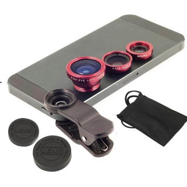 Bộ Ống Kính Chụp Hình Cho Điện Thoại 3 Trong 1