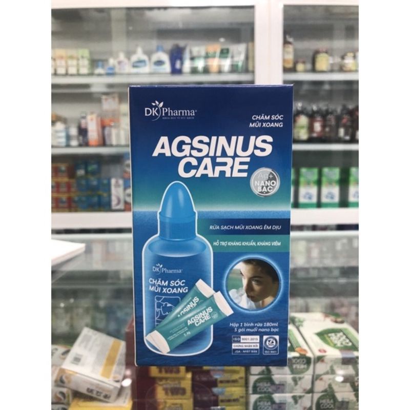 Bình rửa mũi Cát Linh Agsinus care - Muối rửa mũi cát linh AGSINUS Cho trẻ em từ 6 tháng trở lên sổ mũi , chảy mũi -NTTH