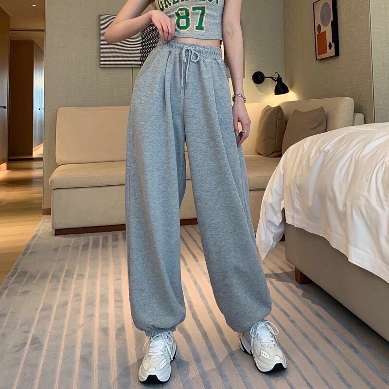 Quần jogger thể thao Unisex vải da cá dày dặn phong cách Ulzzang