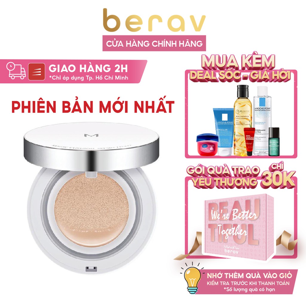 Phấn Nước MISSHA M Missha Magic Cushion SPF 50+ PA+++ Che Khuyết Điểm Hoàn Hảo, Kiềm Dầu 15g