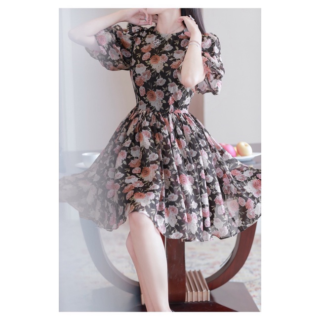 Đầm Voan Cổ Tròn Dáng Xòe Siêu HOT UP hhp (Mẫu Mới)