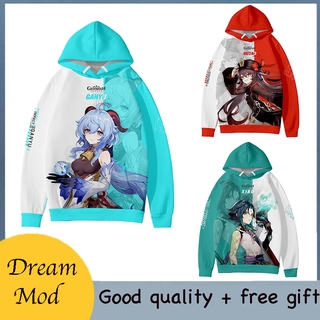 Áo hoodie in hình game Genshin Impact hợp thời trang