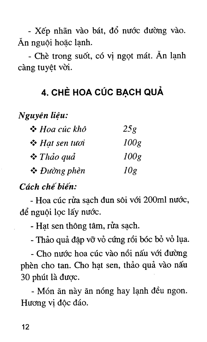 Sách Các Món Chè Và Bánh Truyền Thống (Tái Bản)