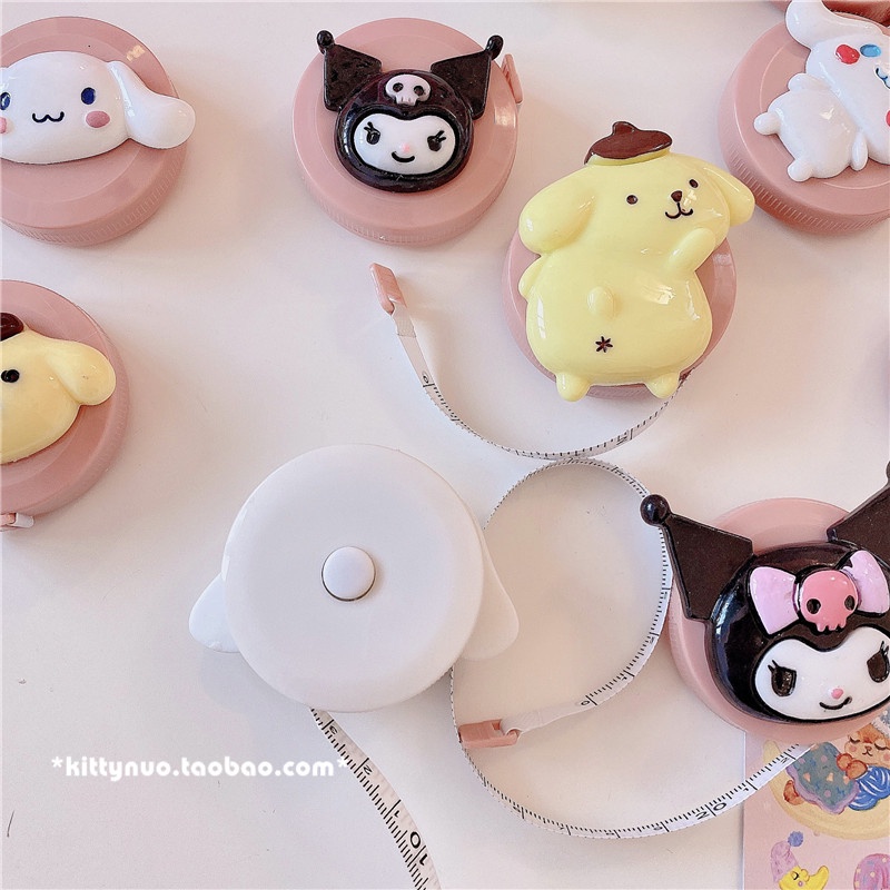 Thước dây nhỏ gọn có thể thu vào phong cách hoạt hình Nhật dùng đo may quần áo ba vòng eo ngực