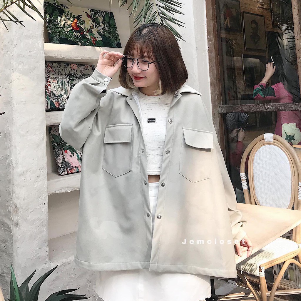 Áo Khoác Kaki Jacket Nữ Áo Khoác Ngoài Cá Tính Phong Cách Năng Động Oriole Túi Hộp  - 1954 Gous Official | BigBuy360 - bigbuy360.vn