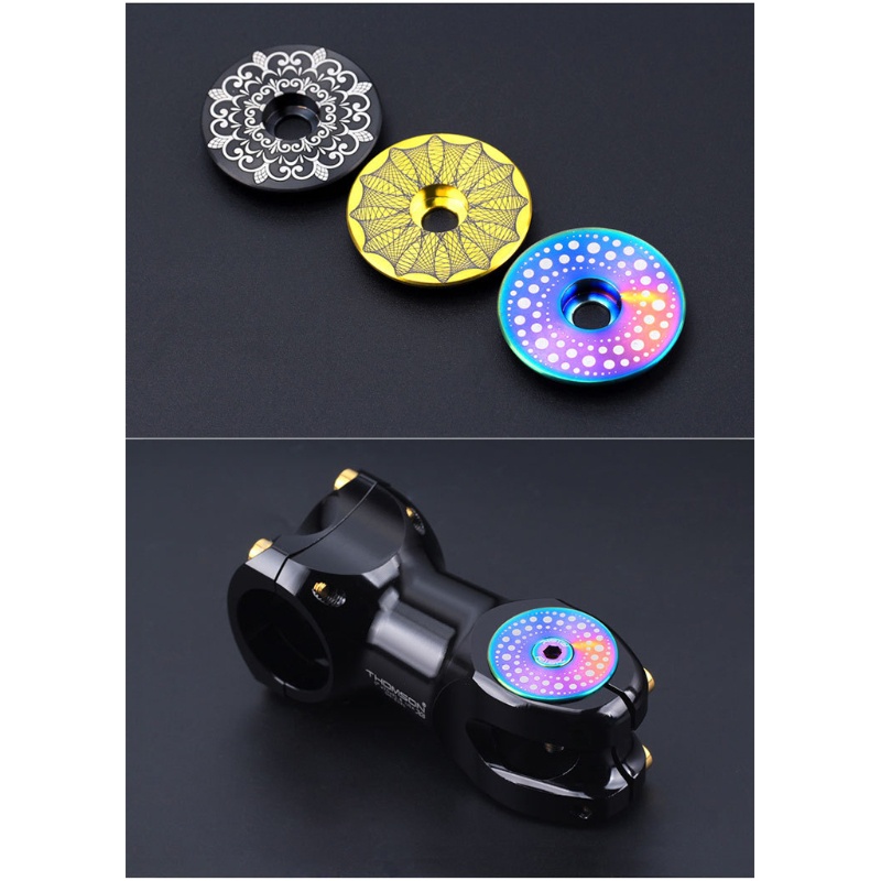 Nắp Đậy Cổ Xe Đạp Bằng Hợp Kim Titan Nhẹ + Ốc Vít M6X30Mm