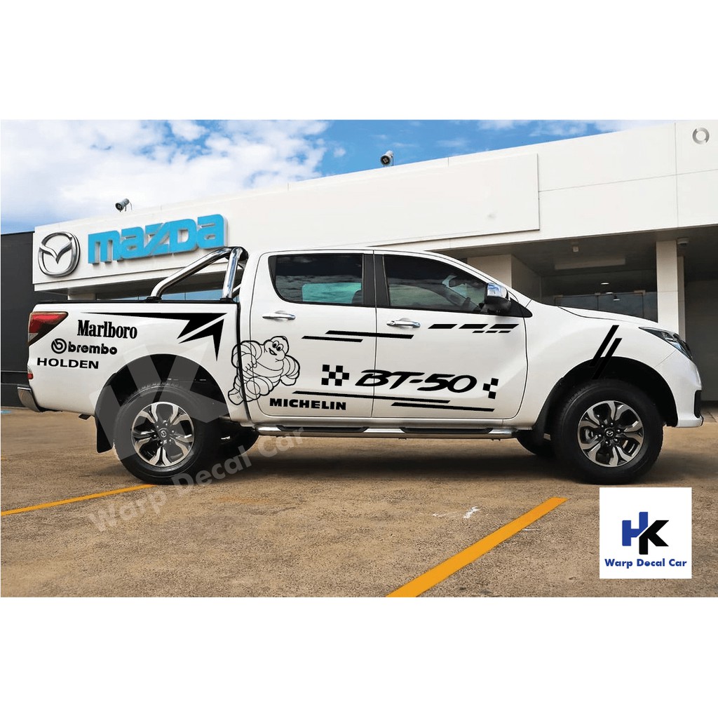 Tem xe BT50- decal BT50 - phong cách thể thao