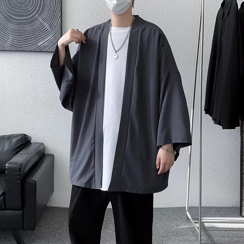 Áo Khoác Kimono Tay Lỡ Dáng Rộng Thời Trang Mùa Hè Cho Nam Và Nữ
