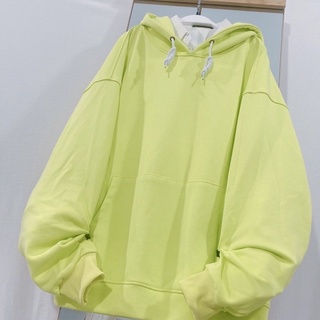Áo hoodie mũ trơn xanh chuối
