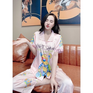 Đồ bộ pyjama nữ latin tay ngắn quần dài