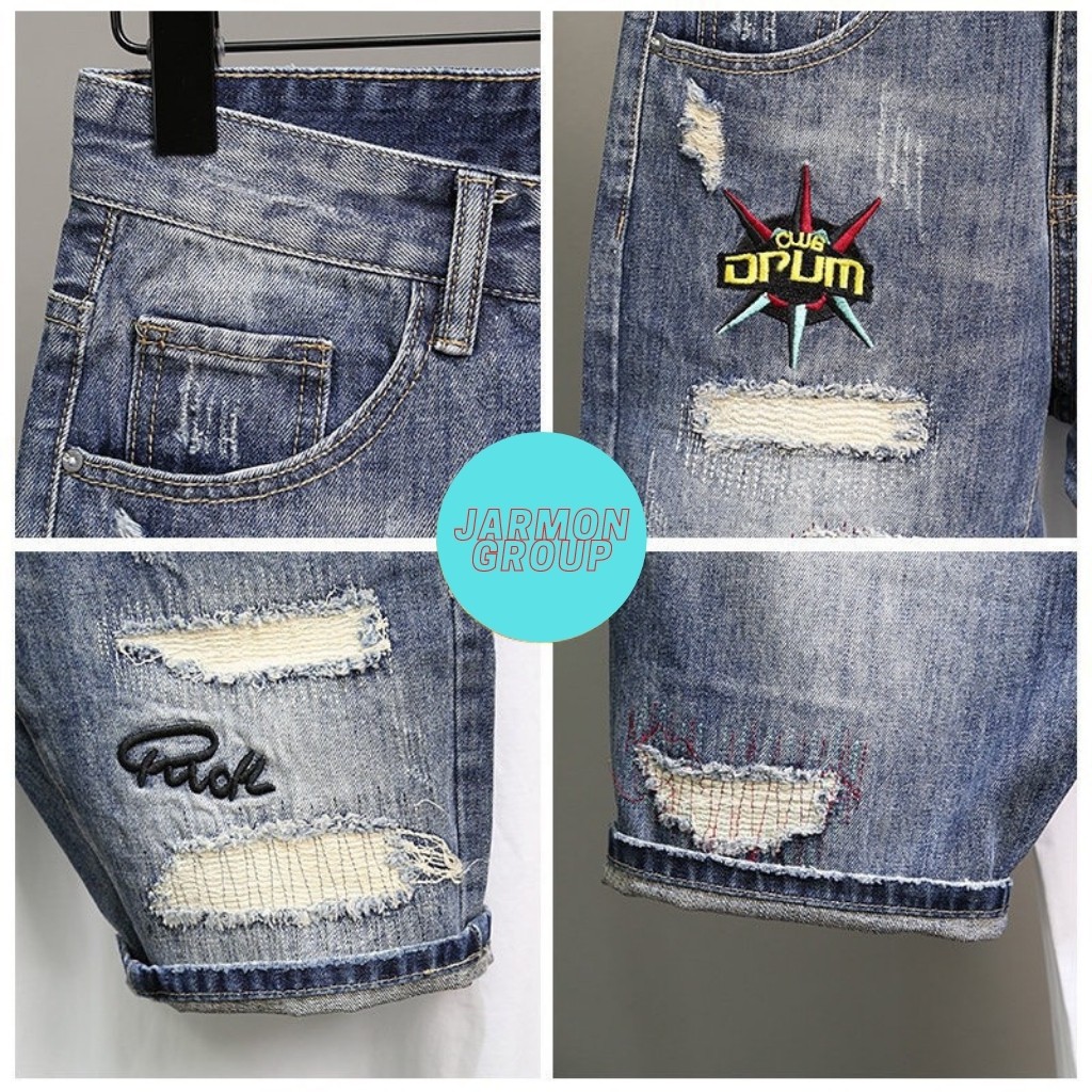 Quần Short Nam AD236JM - AD258JM Short Jean Nam VNXK Co Dãn Cao Cấp Phối Rách Hàng Xưởng Tận Gốc Thời Trang TG (44-70KG) | BigBuy360 - bigbuy360.vn