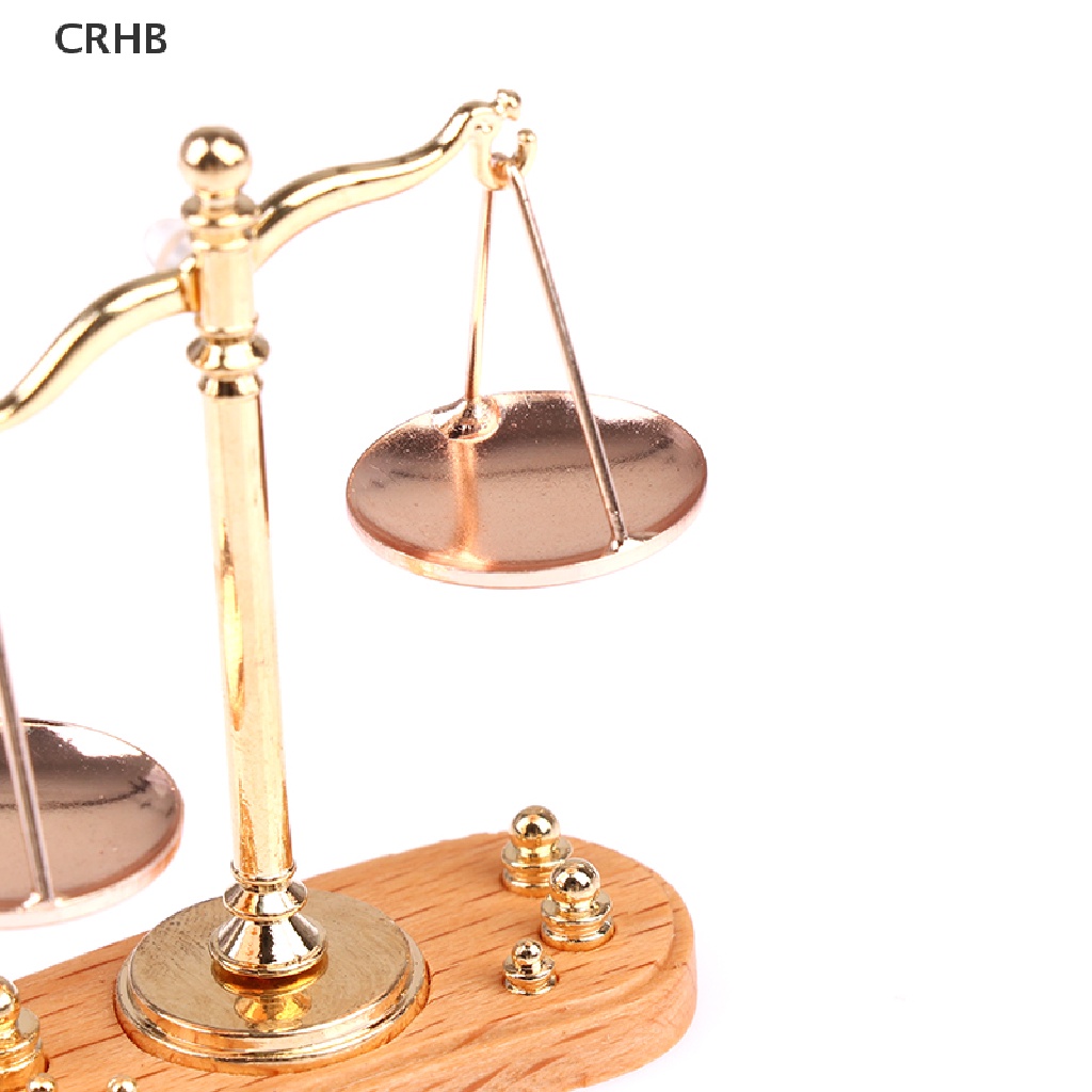 Mô Hình Cân Điện Tử Mini Trang Trí Nhà Búp Bê CRHB Tỉ Lệ 1 / 12 Mới