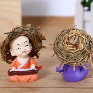 Bộ tượng 4 chú tiểu đội nón rơm ( Cầm- kì- thi - hoạ)