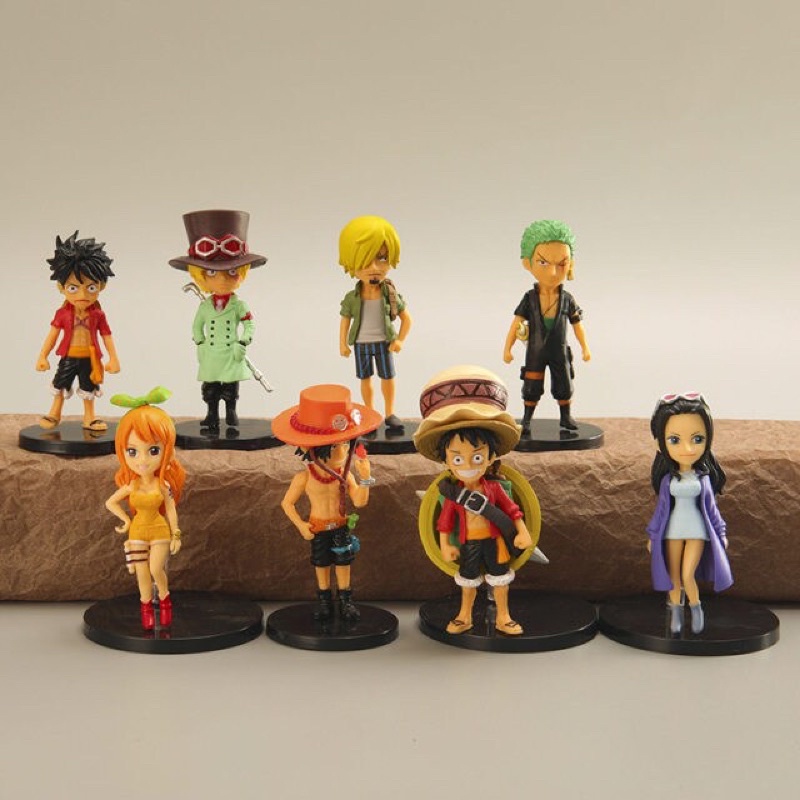 Set 8 Mô Hình One Piece Đảo Hải Tặc 7.5cm Luffy Zoro Nami Roronoa