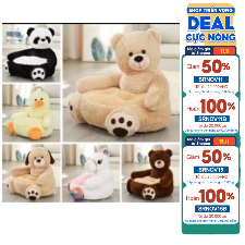Ghế tựa lưng hình gấu teddy, gấu bông hình thú , Ghế bệt ngồi tựa bông hình gấu giá rẻ