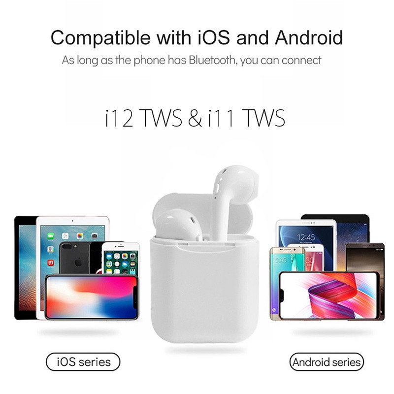 [UP Grade] i12 TWS & i11 TWS Wireless Bluetooth V5.0 Earbuds Touch Control Earphone Airpods Earpod