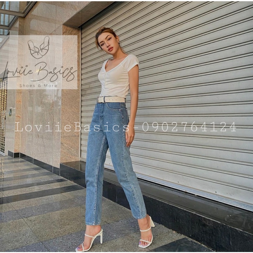 DÉP CAO GÓT 9CM LOVIIE BASICS - GUỐC NỮ QUAI MẢNH CAO CẤP - GUỐC CAO GÓT 2 DÂY THỜI TRANG - D190907