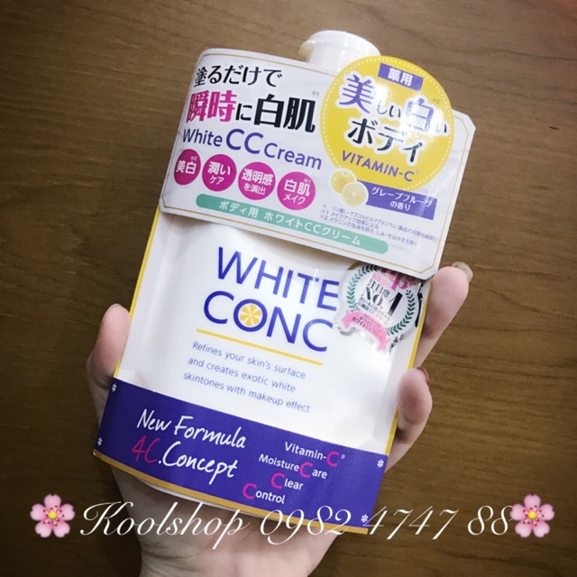 Sữa dưỡng thể White Conc CC Cream Vitamin C 200g