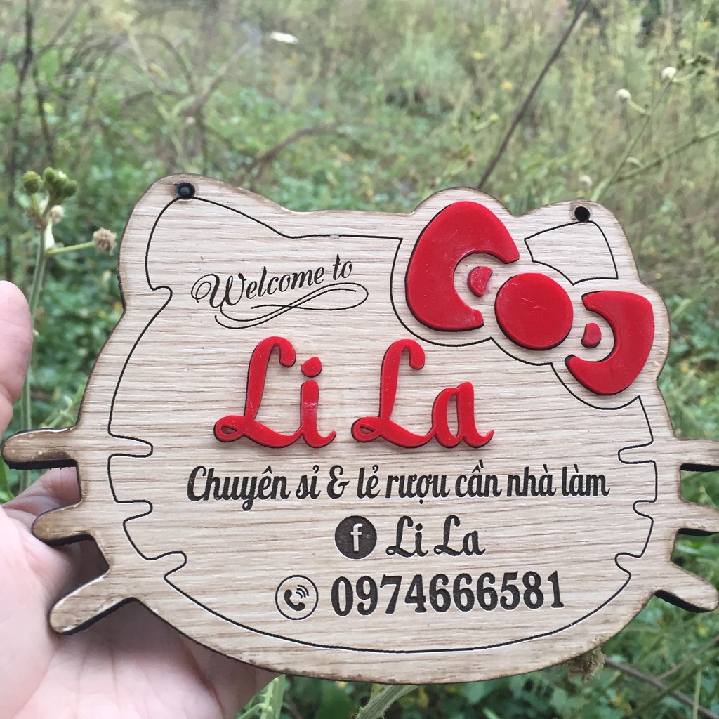 Bảng hiệu gỗ treo Shop - Free thiết kế theo yêu cầu