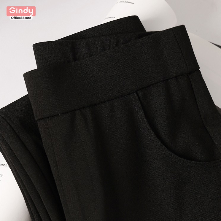 Quần legging nữ dáng dài thiết kế có túi co dãn tốt dáng ôm GINDY chất umi thời trang nữ công sở sinh viên xuân hè Q005