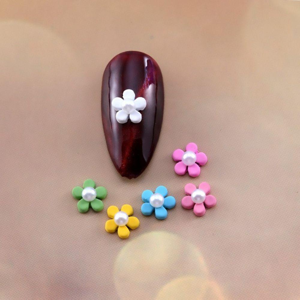 Set 10 Phụ Kiện Trang Trí Móng Tay 3D Hình Hoa DIY