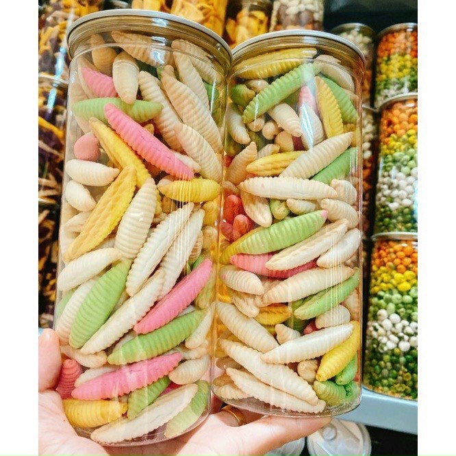 [HOT] Bánh Con Đuông Dừa Sữa Béo Ngậy Tuổi Thơ, Bánh Sùng Hũ PET 350G