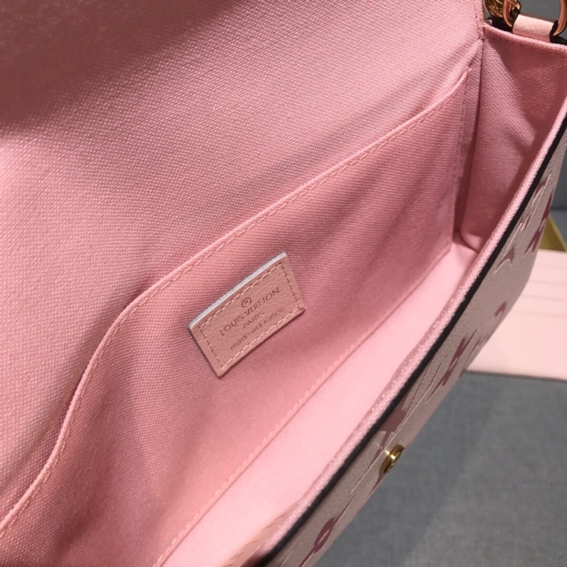Túi ví đeo chéo LV Louis Vuitton màu hồng pastel họa tiết Monogram hiện đại cao cấp