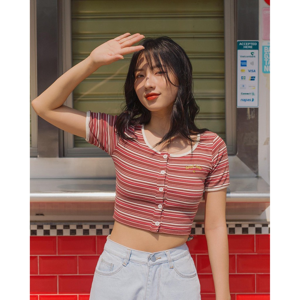 ÁO CROPTOP WHITE-EGG