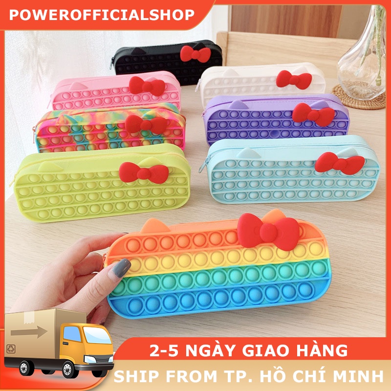 Hộp Bút Silicon Cao Cấp Pop It Size Lớn giảm căng thẳng vừa tiện dụng