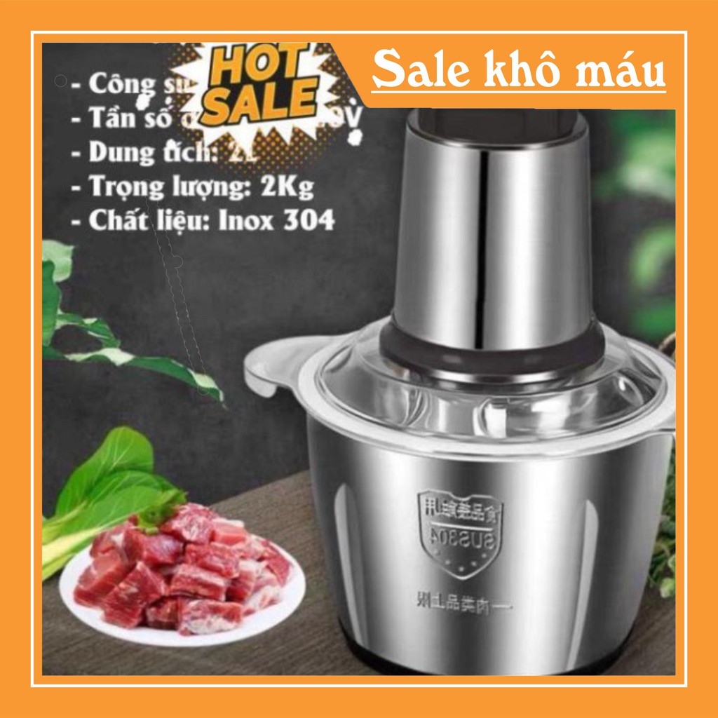 Máy Xay Thịt Đa Năng Cối 2L Inox 304 (CHẤT LƯỢNG CAO)