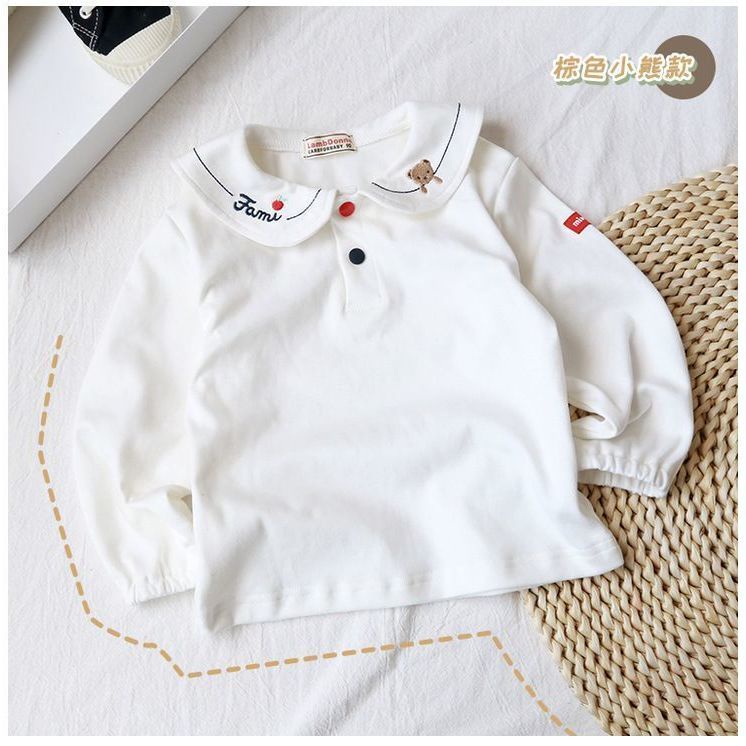 Áo Thun Cotton Tay Dài Thêu Họa Tiết Phong Cách Nhật Hàn Thời Trang Mùa Thu 2022 Dành Cho Bé Trai Gái