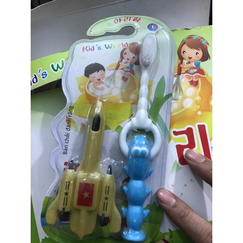 [Rẻ Vô Địch] BÀN CHẢI ĐÁNH RĂNG KÈM ĐỒ CHƠI CHO BÉ KIDWORLD