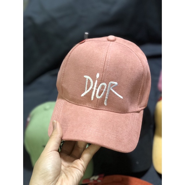 MŨ LƯỠI TRAI NHUNG MỊN THÊU CHỮ D R - MŨ KẾT NAM / NỮ