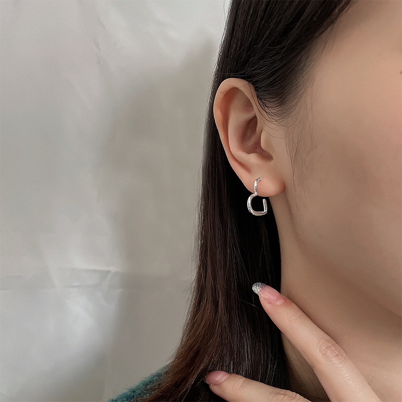 Bông tai bạc 925 hình trái tim thiết kế đơn giản thời trang mới cho nữ