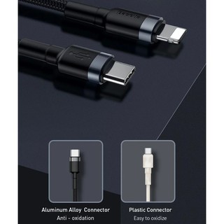 Cáp sạc nhanh C to Lightning Baseus Cafule PD 18W ( Type-C to Lightning Power Delivery Quick Charge & Data Cable )