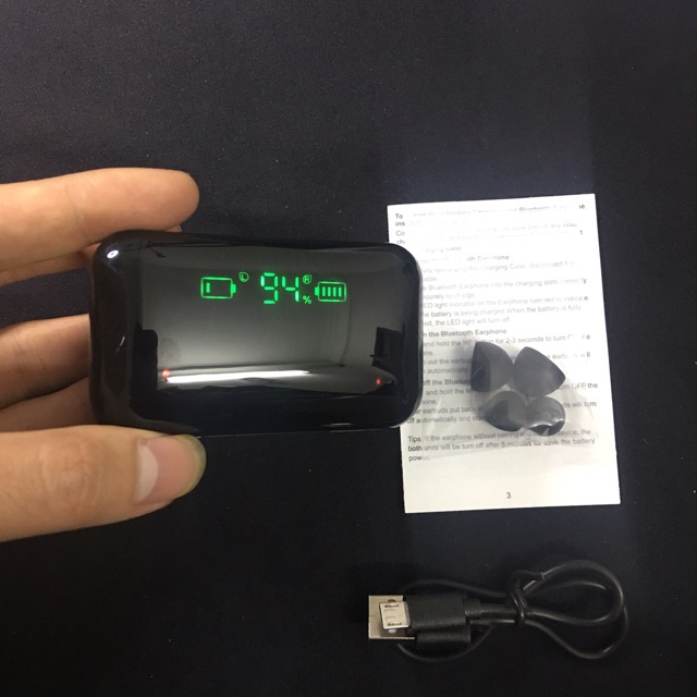 Tai nghe True Wireless AMOI F9 Bluetooth 5.0, pin trâu, Bass ấm