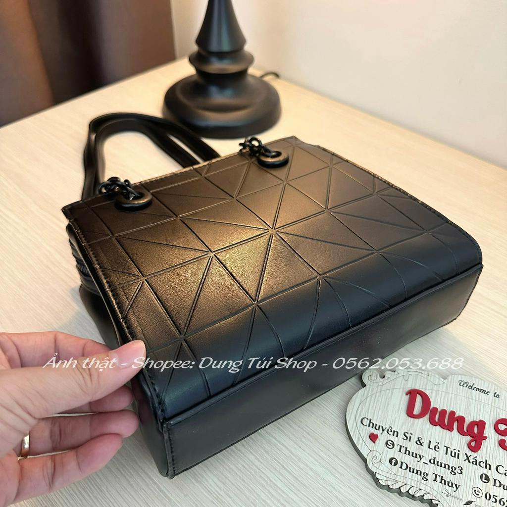 Túi nữ đeo vai size 23 ngăn rộng túi khóa zip chất da lì dày PW2-76390095 full màu