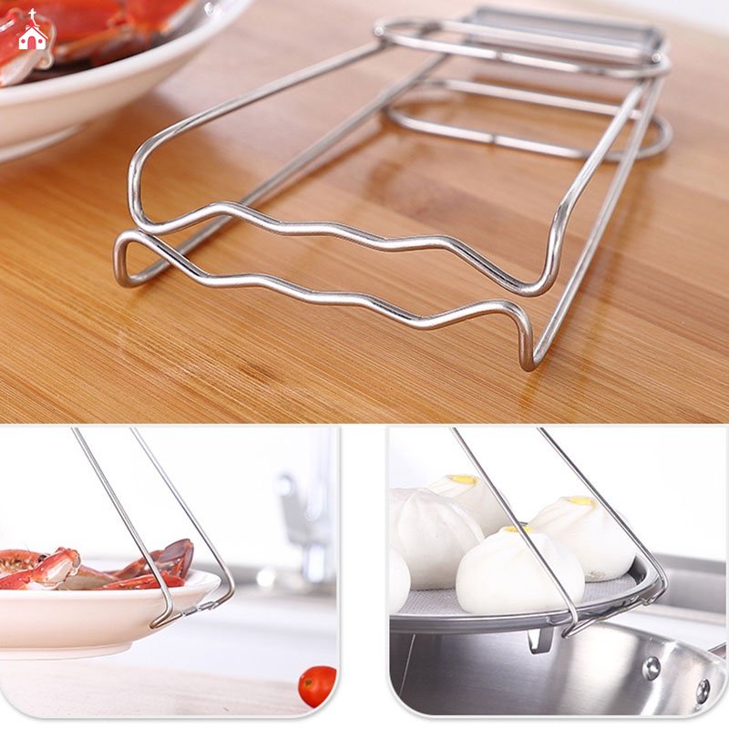 Dụng Cụ Kẹp Chén Dĩa Chống Trượt Bằng Thép Không Gỉ 304 Tiện Lợi Dễ Sử Dụng