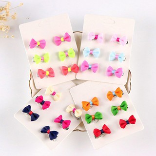 Set 6 kẹp tóc đính nơ dễ thương cho bé gái