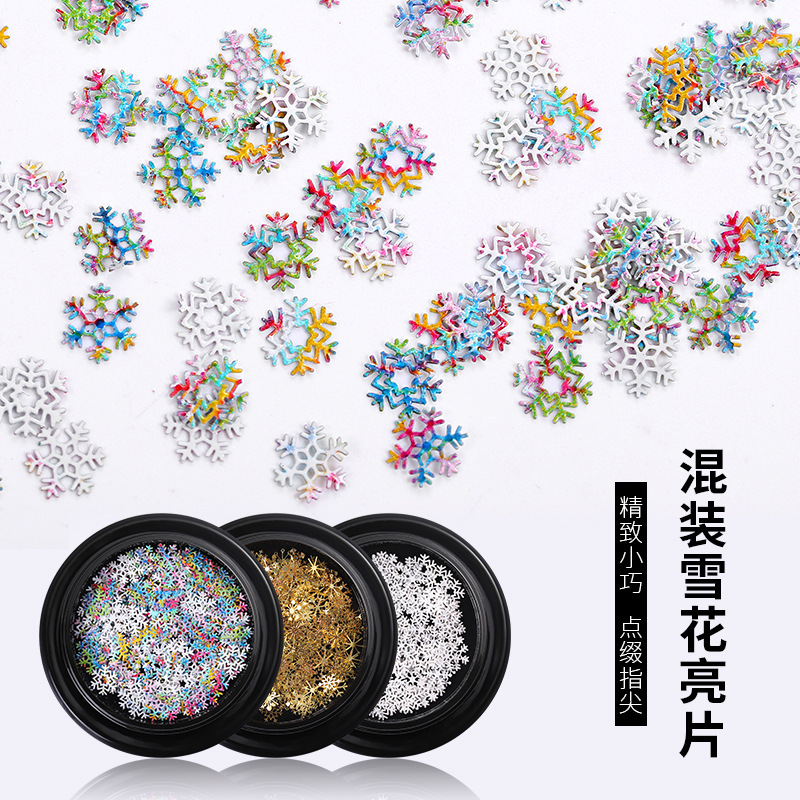 Christmas snow patch sequins series nail jewelry Christmas decoration patch Nail nail