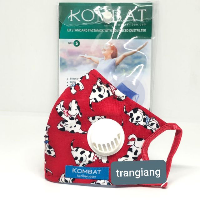 1 khẩu trangKaribon Kombat trẻ em 8 lớp lọc bụi mịn có van thở | BigBuy360 - bigbuy360.vn